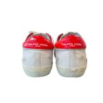 Sneakers Uomo Philippe Model Paris Prsx in Pelle Bianca Spoiler Rosso cod. PRLU FG03 - immagine 5