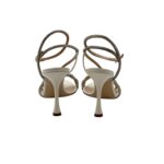 Sandalo Gioiello Ninalilou Nappa Avorio Tacco 10 cm art. 361041M9 - immagine 5