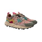 Sneakers Flower Mountain Donna in Camoscio Rosa e Nylon Fiorato art. Yamano 3 Woman 2F04 Sage Pink - immagine 2
