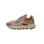 Sneakers Flower Mountain Donna in Camoscio Rosa e Nylon Fiorato art. Yamano 3 Woman 2F04 Sage Pink - immagine 4