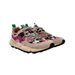 Sneakers Flower Mountain Donna in Camoscio Rosa e Nylon Maculato Rosa art. Yamano 3 Woman 1M13 PINK - immagine 2