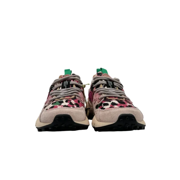 Sneakers Flower Mountain Donna in Camoscio Rosa e Nylon Maculato Rosa art. Yamano 3 Woman 1M13 PINK, foto 3 di 5