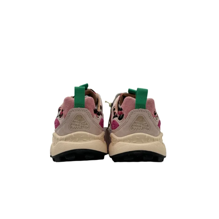 Sneakers Flower Mountain Donna in Camoscio Rosa e Nylon Maculato Rosa art. Yamano 3 Woman 1M13 PINK, foto 5 di 5