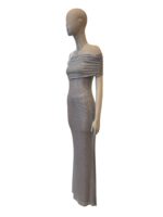 Abito Donna Lungo Twentyfourhaitch in Jersey Strass Art. Key Argento Argento - immagine 2