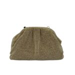 Pochette con Tracolla Twentyfourhaitch in Maglia Gioello Strass Oro art. Petra
