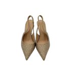 Slingback Twentyfourhaitch in Raso Oro e Strass Tacco 9 cm art. Eindhoven Oro - immagine 3