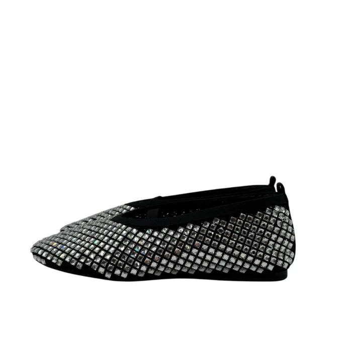 Ballerina Twentyfourhaitch a Rete con Applicazioni Strass art. Bounty Nero-Argento, foto 4 di 5
