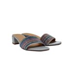 Sandalo Mules Twentyfourhaitch in Raso Argento e Strass Multicolor Tacco 4 cm art. Junco Multicolor - immagine 2