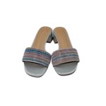Sandalo Mules Twentyfourhaitch in Raso Argento e Strass Multicolor Tacco 4 cm art. Junco Multicolor - immagine 3