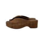 Del Carlo Sabot Sandale aus walnussbraunem Wildleder, 5 cm Absatz, Artikel 11729 Horus Softy Walnut - Abbildung 3
