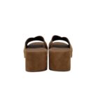 Del Carlo Sabot Sandale aus walnussbraunem Wildleder, 5 cm Absatz, Artikel 11729 Horus Softy Walnut - Abbildung 4