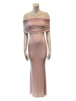 Abito Donna Lungo Twentyfourhaitch in Jersey Strass Art. Key Cipria Argento