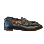 Mocassino Penny Uomo Rennella In Pelle Blu con Fondo Cuoio Antiscivolo Art. 1035