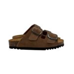 Sandalo Mules Scholl in Camoscio Taupe 3,5 cm art. Noelle F00734 1062