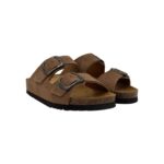 Sandalo Mules Scholl in Camoscio Taupe 3,5 cm art. Noelle F00734 1062 - immagine 2