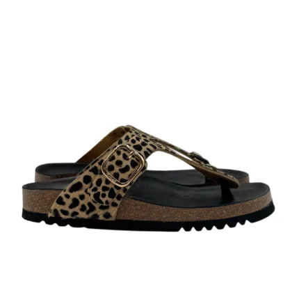 Sandalo Infradito Scholl in Cavallino Leopardato 3,5 cm art. Anais F00629 1850