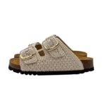 Sandalo Mules Scholl in Cotone Macramè Avorio 3,5 cm art. Noelle F00905 1171 - immagine 4