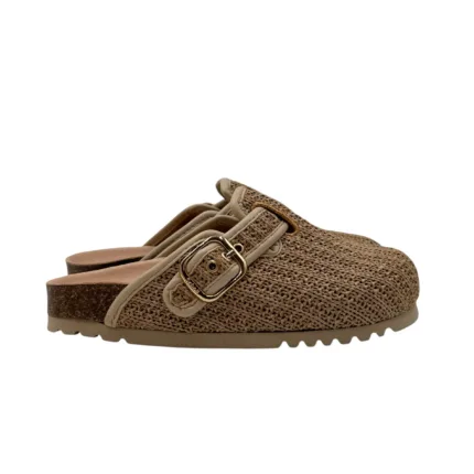 Sandalo Sabot Scholl in Canapa Intrecciata Beige 3,5 cm art. Fae F00711 1002