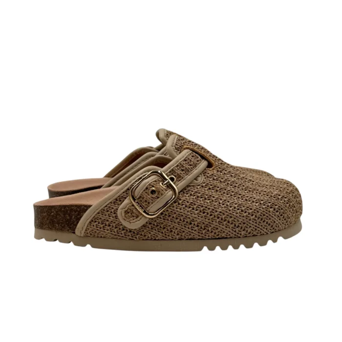 Sandalo Sabot Scholl in Canapa Intrecciata Beige 3,5 cm art. Fae F00711 1002, foto 1 di 5