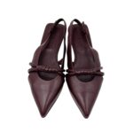 Ballerina slingback Pomme D'or in Pelle Bordeaux con Cinturino Regolabile e Fascia Intrecciata Art. 1267 Glove Bordeaux - immagine 3