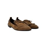 Ballerina Pomme D'or in Camoscio Tortora con Frange Art. 1215 Camoscio Toffee - immagine 2