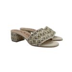 Sabot Mules Pasquini In Rafia Bianco Avorio e Strass, Tacco 4 cm art. 3042 T40 Avorio - immagine 2
