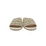 Sabot Mules Pasquini In Rafia Bianco Avorio e Strass, Tacco 4 cm art. 3042 T40 Avorio - immagine 3