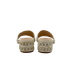 Sabot Mules Pasquini In Rafia Bianco Avorio e Strass, Tacco 4 cm art. 3042 T40 Avorio - immagine 5