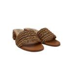 Sabot Mules Pasquini In Rafia Cuoio e Strass, Tacco 4 cm art. 3042 T40 Corteccia - immagine 2