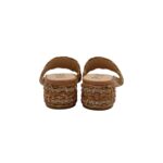 Sabot Mules Pasquini In Rafia Cuoio e Strass, Tacco 4 cm art. 3042 T40 Corteccia - immagine 4