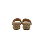 Sabot Mules Pasquini In Rafia Beige e Strass, Tacco 4 cm art. 3042 T40 Deserto - immagine 4