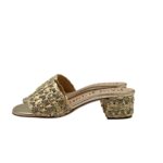 Sabot Mules Pasquini In Rafia Platino e Strass, Tacco 4 cm art. 3042 T40 Platino - immagine 3