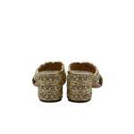 Sabot Mules ad Incrocio Pasquini In Rafia Platino e Strass, Tacco 6 cm art. 3043 T60 Platino - immagine 4