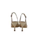 Slingback Lella Baldi in Pelle Lucida Avorio H 7 cm art. L122 - immagine 5