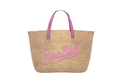 Borsa A Mano Piccolissima con Tracolla Mc2 Saint Barth Beige art. Raffia City Micro 1121 EMB