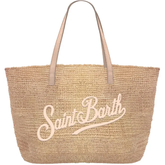 Borsa a Spalla Grande Mc2 Saint Barth in Rafia Beige art. Raffia City 1110 Emb, foto 1 di 1