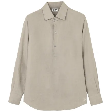 Polo in Denim Con Bottoni Uomo Mc2 Saint Barth Beige Chiaro art. Raphael Polo Long Linen 10H Grain