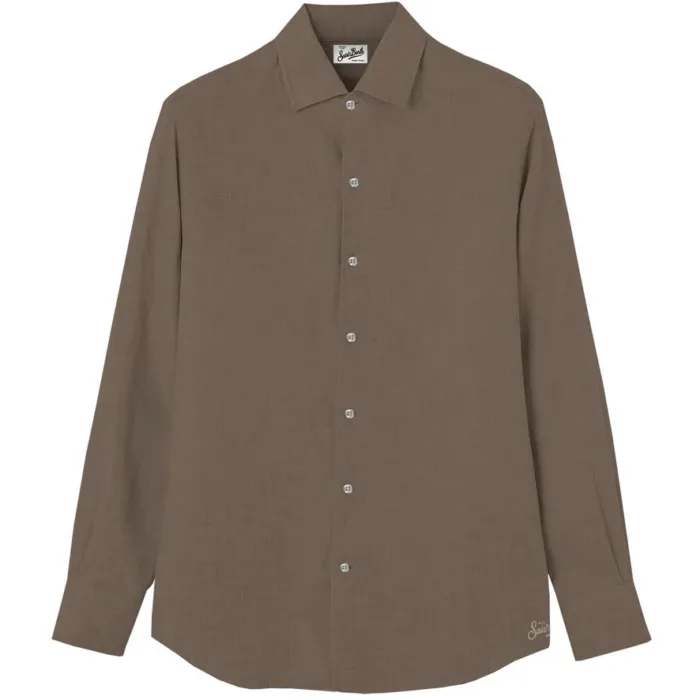 Camicia In Lino Uomo Mc2 Saint Barth Tortora art. Raphael Linen Vintage 13, foto 1 di 1