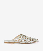 Sandalo Sabot Ash in Pelle Argento h 2cm art. Ash Bone Silver