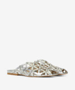 Sandalo Sabot Ash in Pelle Argento h 2cm art. Ash Bone Silver - immagine 2