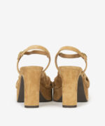 Sandalo Ash in Camoscio Beige h 10,5 Plateau 3,5 cm art. Ash Opus Moka Mou - immagine 3