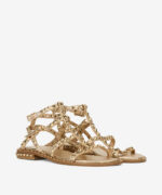 Sandalo Alla Schiava Ash in Pelle Oro con Borchie h 2 cm art. Ash Precious Mekong Ariel Gold Studs - immagine 2