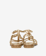Sandalo Alla Schiava Ash in Pelle Oro con Borchie h 2 cm art. Ash Precious Mekong Ariel Gold Studs - immagine 3