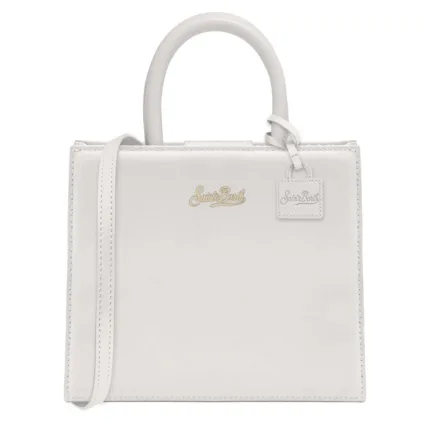 Borsa A Mano Media con Tracolla Mc2 Saint Barth In Pelle Avorio art. Shop Bag Midi Leather 10