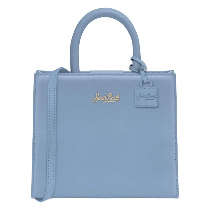 Borsa A Mano Media con Tracolla Mc2 Saint Barth In Pelle Celeste art. Shop Bag Midi Leather 31, foto 1 di 1
