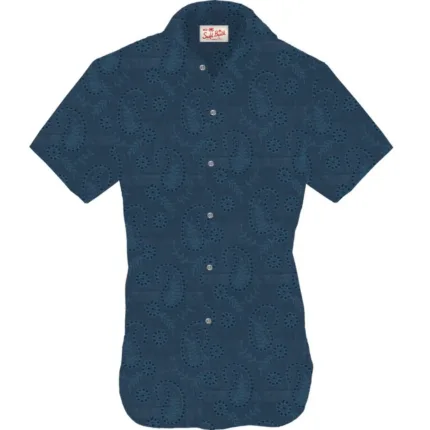 Camicia Manica Corta Mc2 Saint Barth Blu art. Sifnos Sangallo Paisley 61