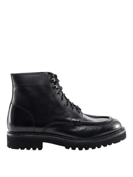 Polacchetto Stivaletto Doucal's Uomo in Pelle Nera DU2711PHILUF188NN00 Triumph Nero Combat Boot
