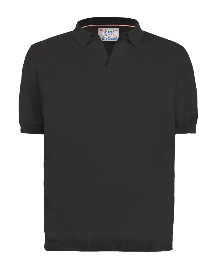 Polo Skipper in Cotone Mc2 Saint Barth Nera art. Sloan Cotton 00 Black, foto 1 di 1