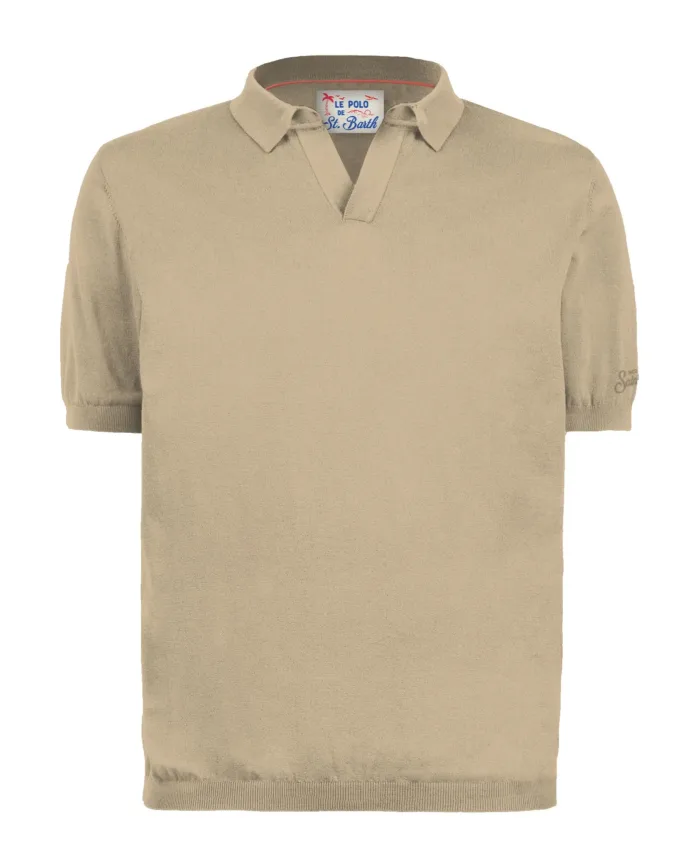 Polo Skipper in Cotone Mc2 Saint Barth Beige art. Sloan Cotton 11 Beige, foto 1 di 1
