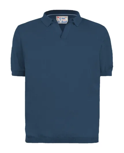 Polo Skipper in Cotone Mc2 Saint Barth Blu Navy art. Sloan Cotton 61 Blue Navy